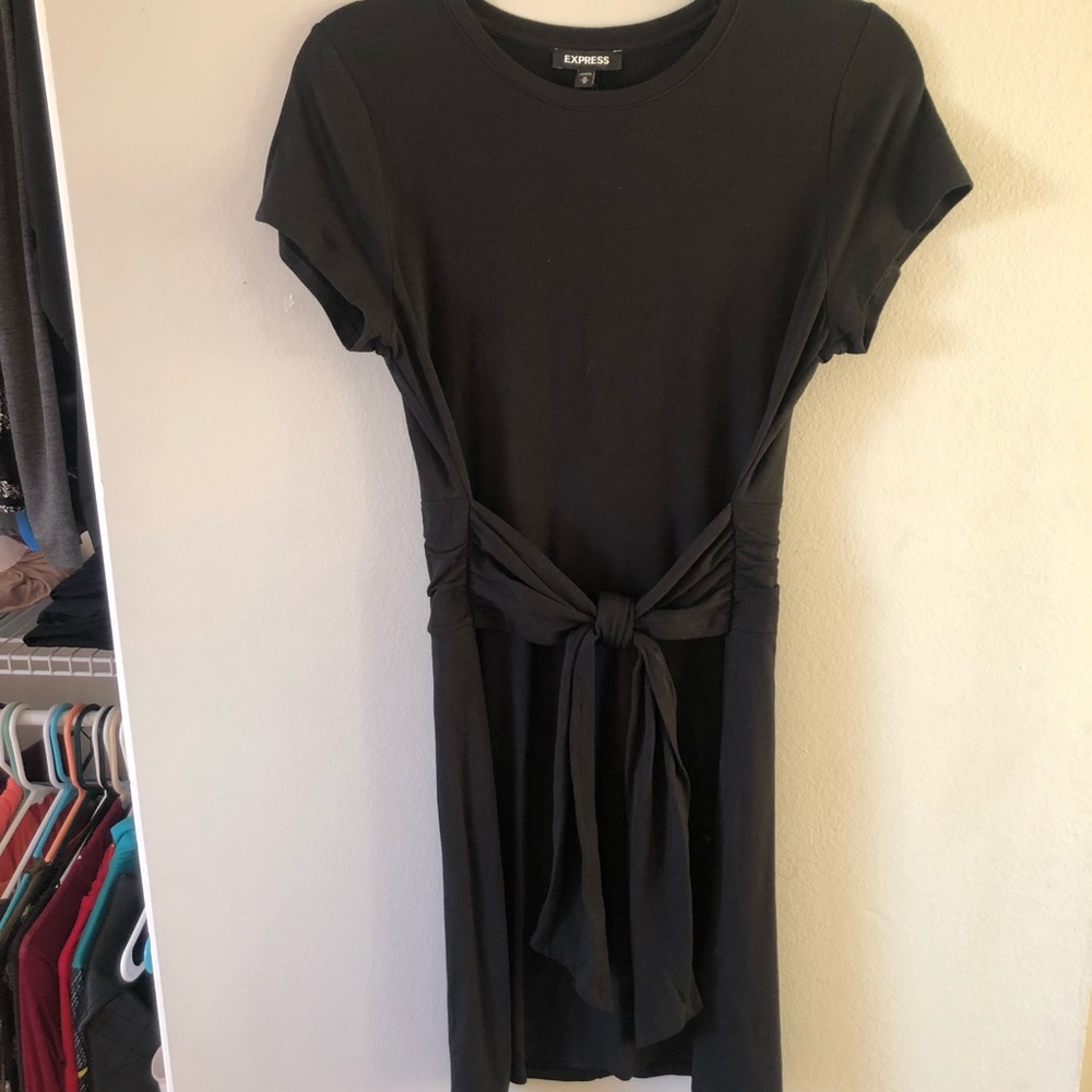 Black Front Tie Dress